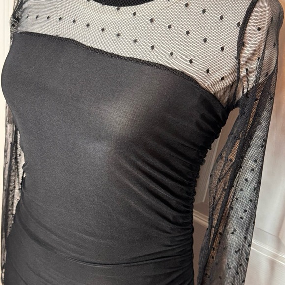 Pretty Little Things Dress SZ 8|black|longsleeve|meshsleeves|midi - Picture 3 of 7